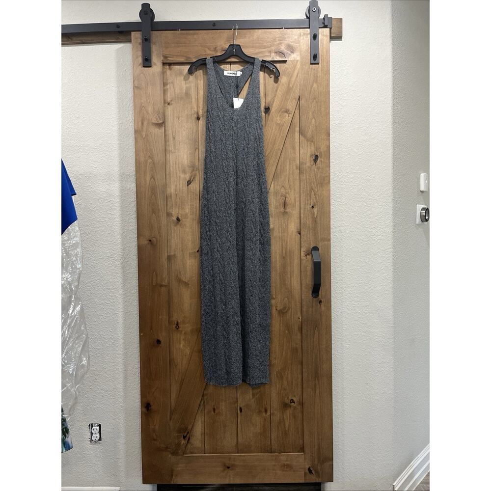 NWT Rumored Lakeville Maxi Dress Smoke Heather Textured Racerback, Size Med $108